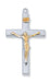RC7021 Rhodium  Two Tone Crucifix Pendant - McVan