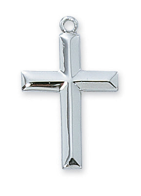 RC7022 Rhodium  Cross Pendant - McVan