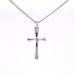 RC9208 Rhodium  Cross with Crystal Boxed - McVan