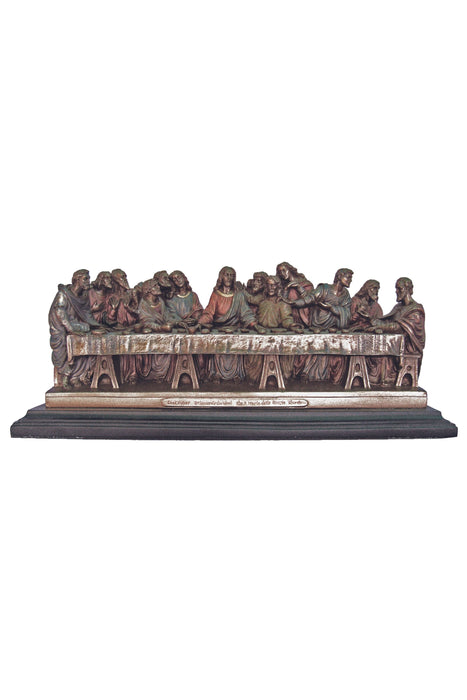 SR-72159 Last Supper Statue in Cold Cast Bronze 14x4x6