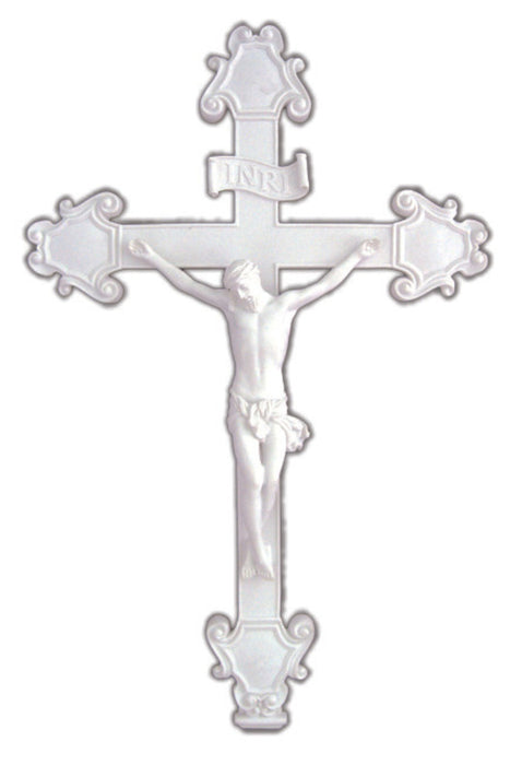 SR-73128-W Crucifix in White 16"