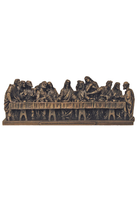 SR-73765 Last Supper Statue in Cold Cast Bronze 9x2x3.25"