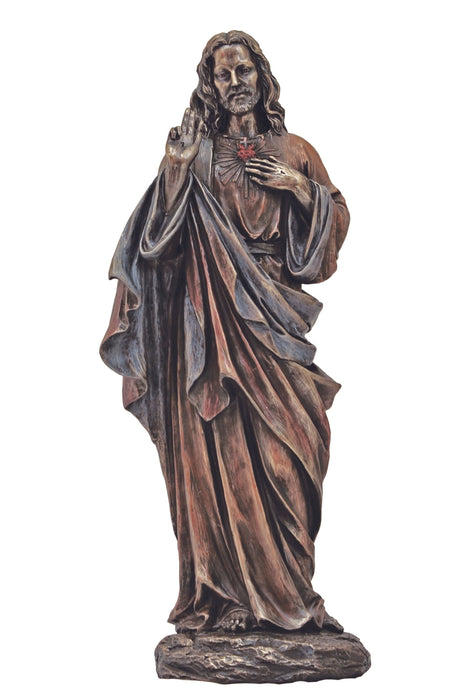 SR-75348 Sacred Heart of Jesus in Cold Cast Bronze 10"