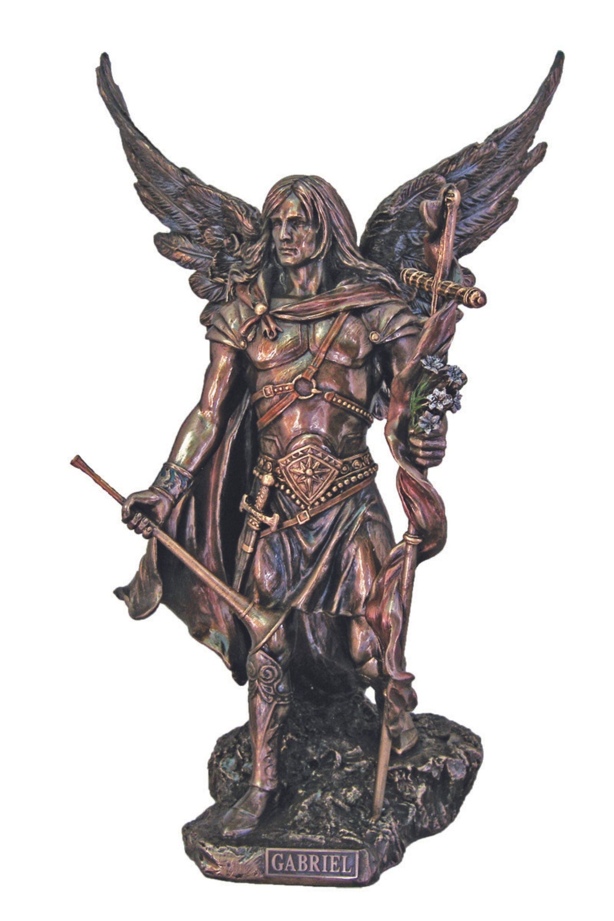 SR-75901 Archangel Gabriel in Cold Cast Bronze 13.75