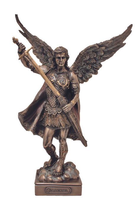 SR-75993 St. Michael w/o Devil in Cold Cast Bronze 13.5"