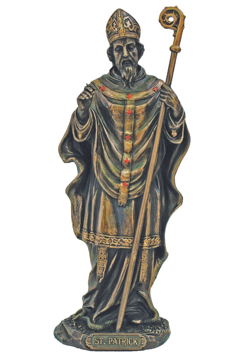 SR-76044 St. Patrick in Cold Cast Bronze 8"