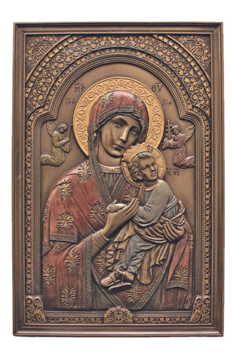 SR-76070 Perpetual Help Plaque in Cold Cast Bronze 6x9"