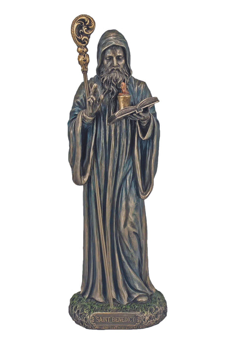 SR-76125 St. Benedict in Cold Cast Bronze 8"