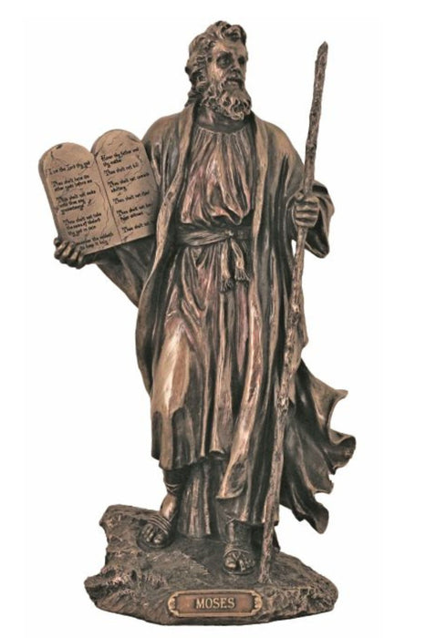 SR-76128 Moses 10 Commandments Cold Cast Bronze 10"