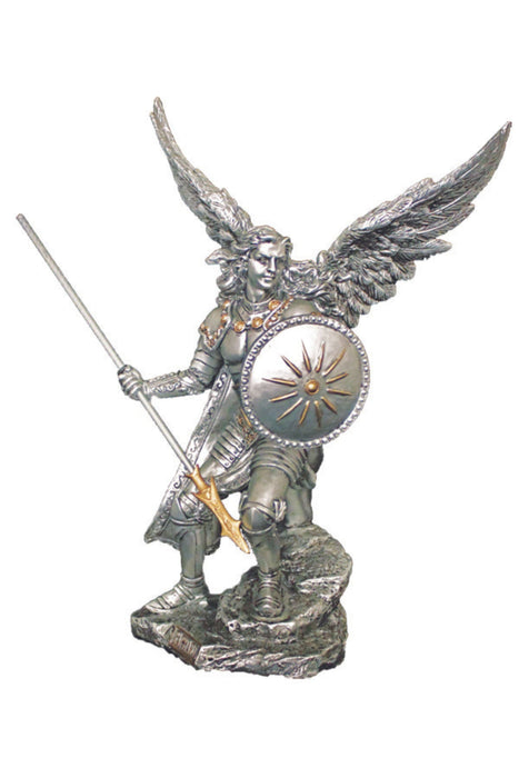 SR-76306-PE Archangel Raphael in Pewter Style 9"