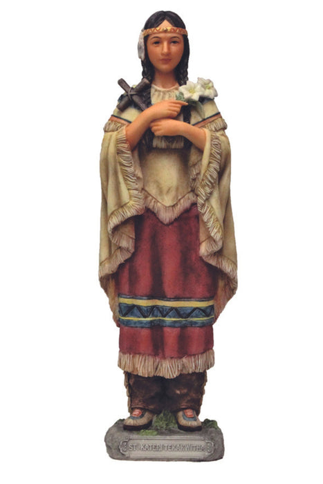 SR-76433-C St. Kateri Tekakwitha in Color 8"