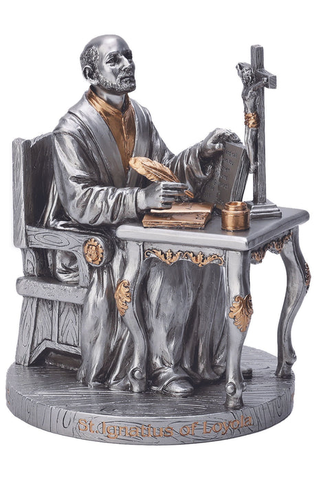 SR-76781-PE St. Ignatius of Loyola in Pewter Style 6.5"