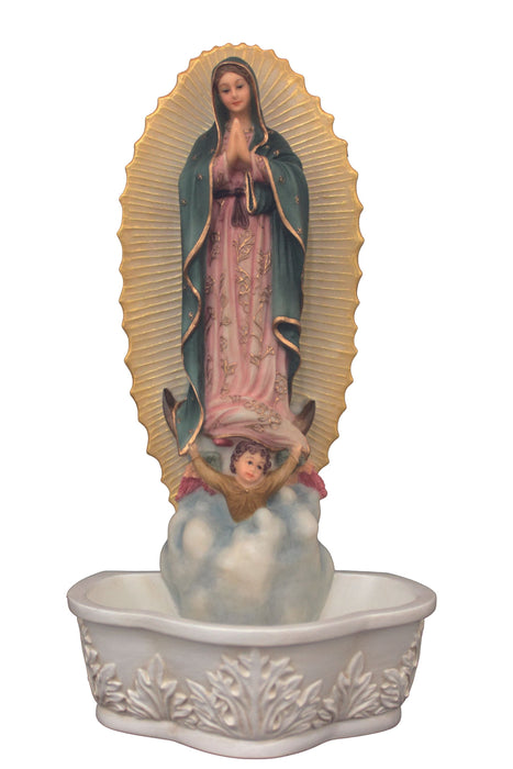 SR-76802-C Standing/Hanging Guadalupe Font in Color 7.5"