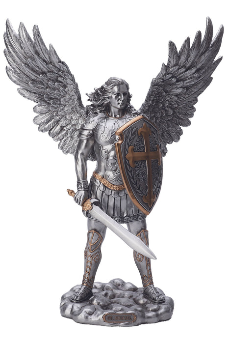 SR-77273-PE St. Michael w/o Devil in Pewter Style 13.5"