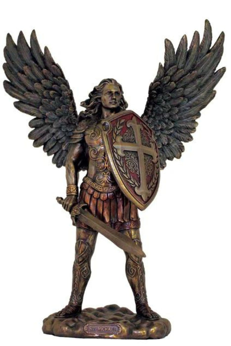 SR-77586  St. Michael w/o Devil in Cold Cast Bronze 11"