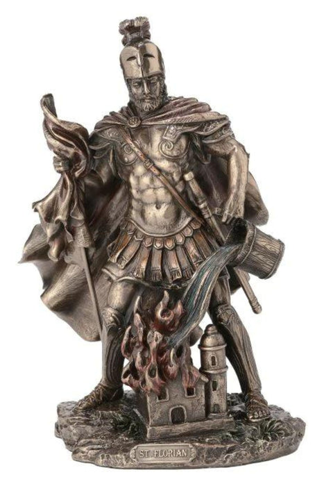 SR-77624 St. Florian in Cold Cast Bronze 9"