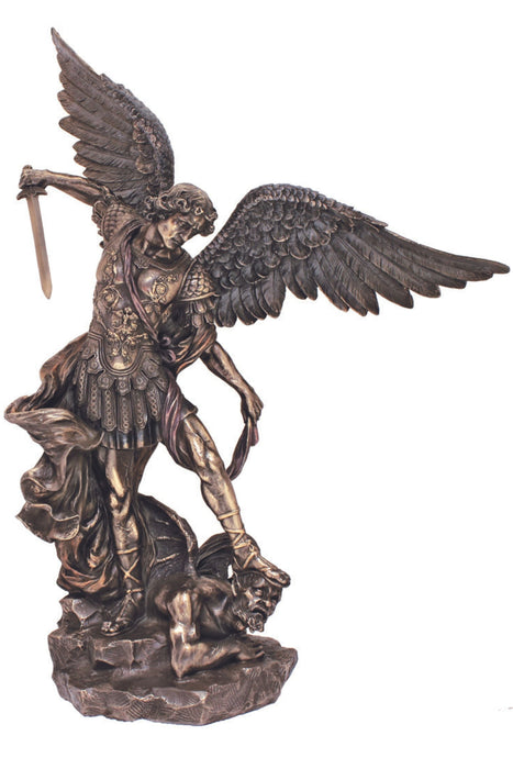 SR-77647 St. Michael in Cold Cast Bronze 21"