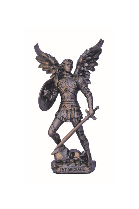 SR-77676 St. Michael w/o the Devil in Cold Cast Bronze 4"