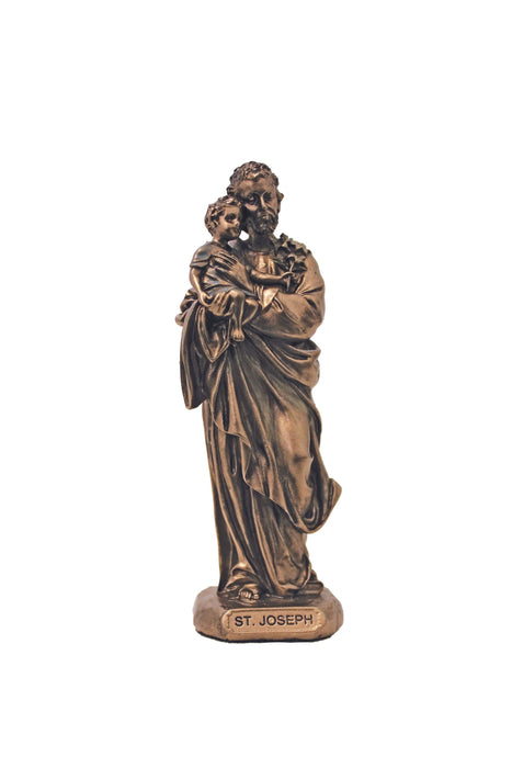 SR-77716 St. Joseph & Child in Cold Cast Bronze 3.5"