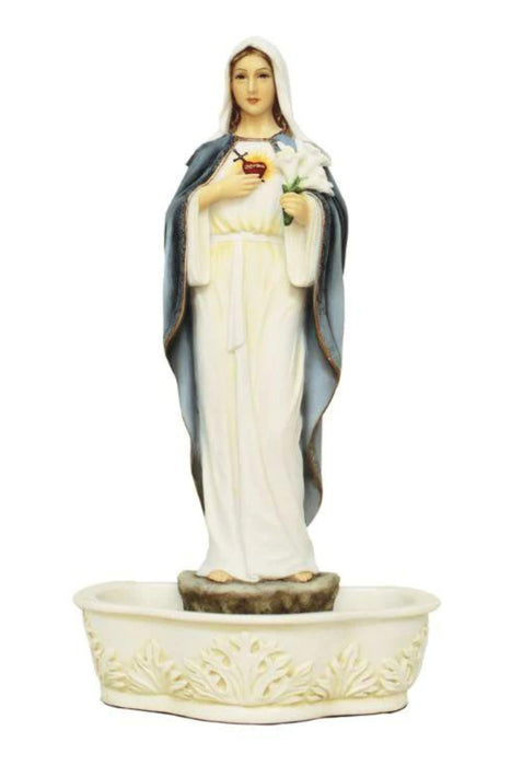 SR-77864-C Standing/Hanging Immaculate Heart of Mary Font in Color 9"