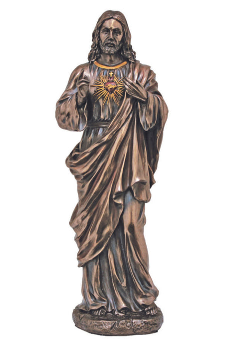 SRA-SHJ11 Sacred Heart of Jesus in Cold Cast Bronze 11"