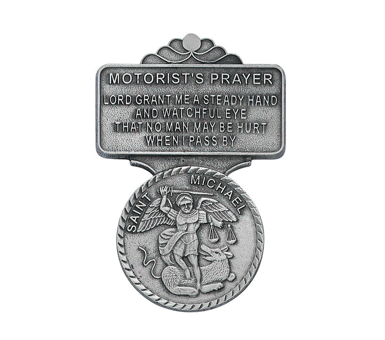 Pewter St. Michael Motorist's Prayer Visor Clip- VC-808