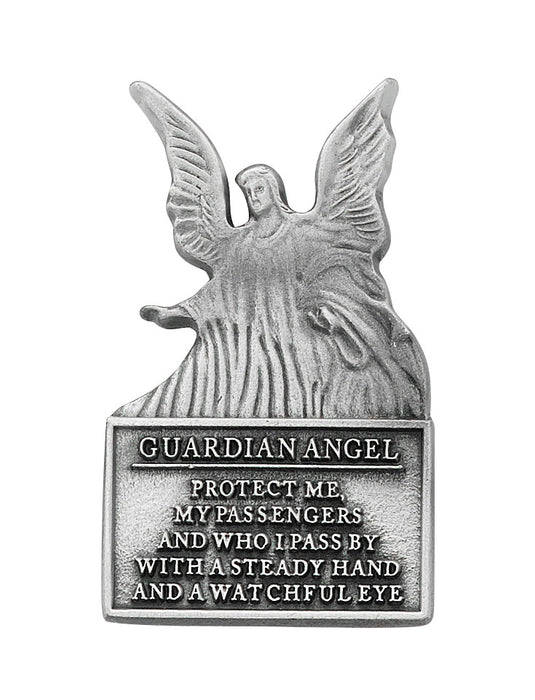 Guardian Angel Pewter Visor Clip with Motorist’s Prayer