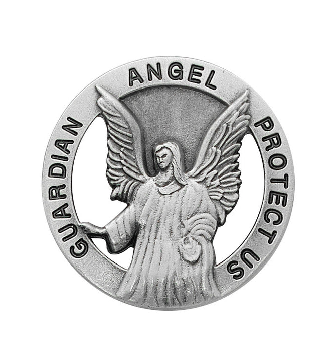 Large Round Guardian Angel Visor Clip – Pewter - VC-898