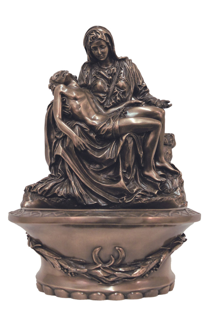 SR-77684 Standing/Hanging Pieta Font in Cold Cast Bronze 8