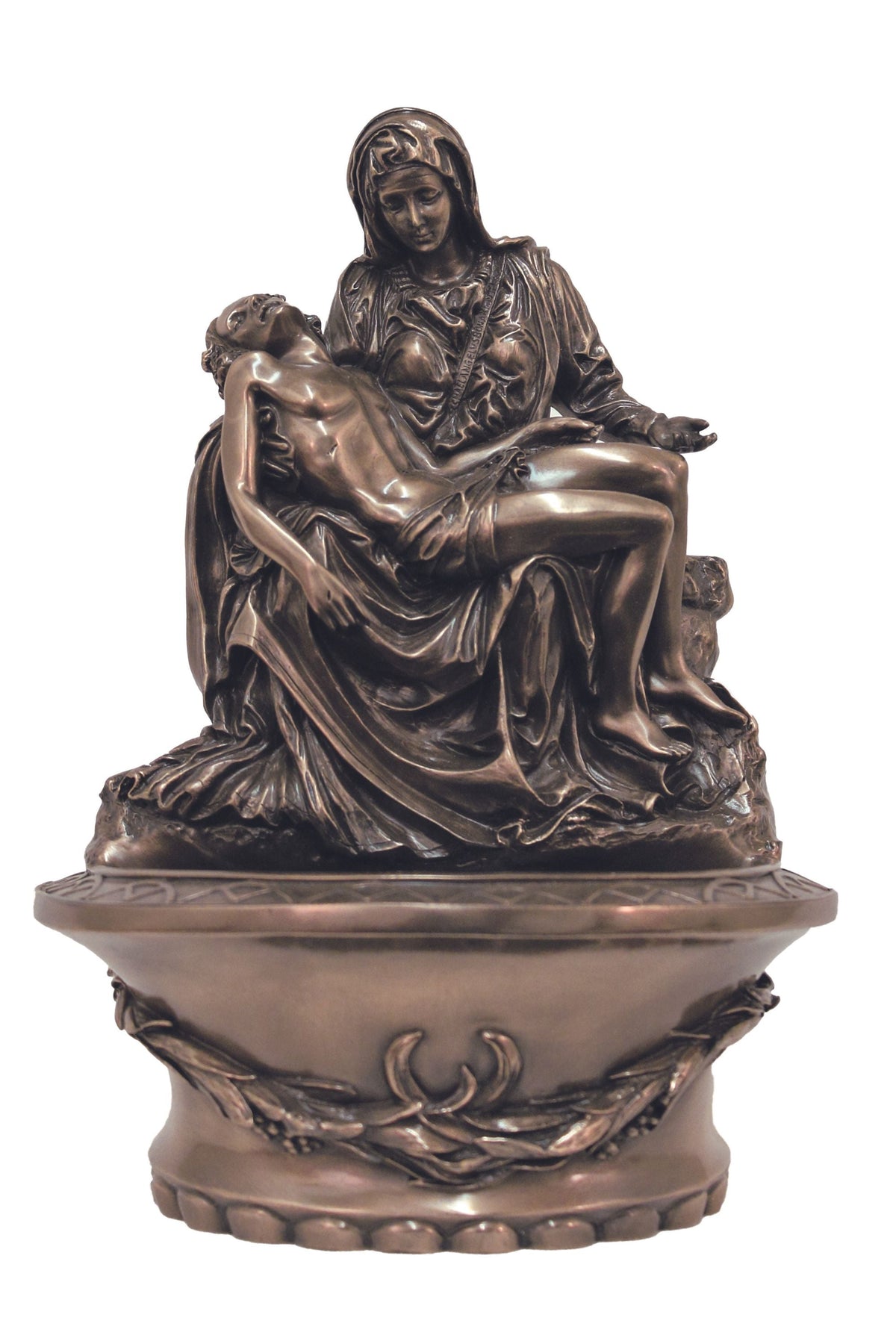 SR-77684 Standing/Hanging Pieta Font in Cold Cast Bronze 8