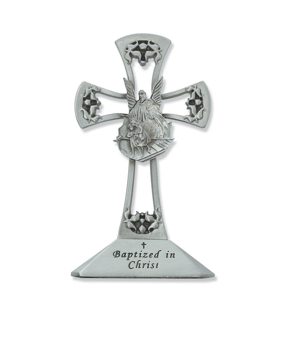 4 in Baptism Standing Cross Boxed - 73-15