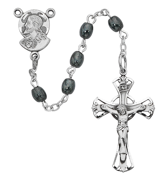 Imitation Hematite Youth Rosary Boxed - 782SG