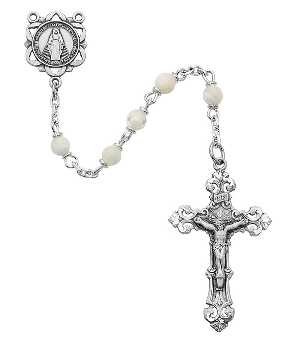 Genuine Mother of Pearl Rosary Boxed - 783DF