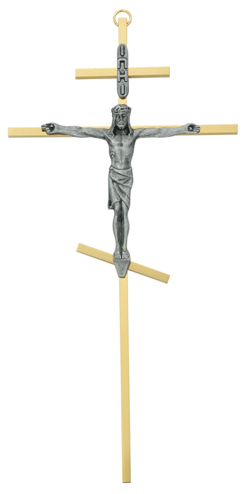 10 in Brass Greek Crucifix Boxed - C510-M29S