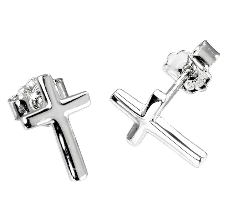 Sterling Silver Cross and Earring  - ER3951