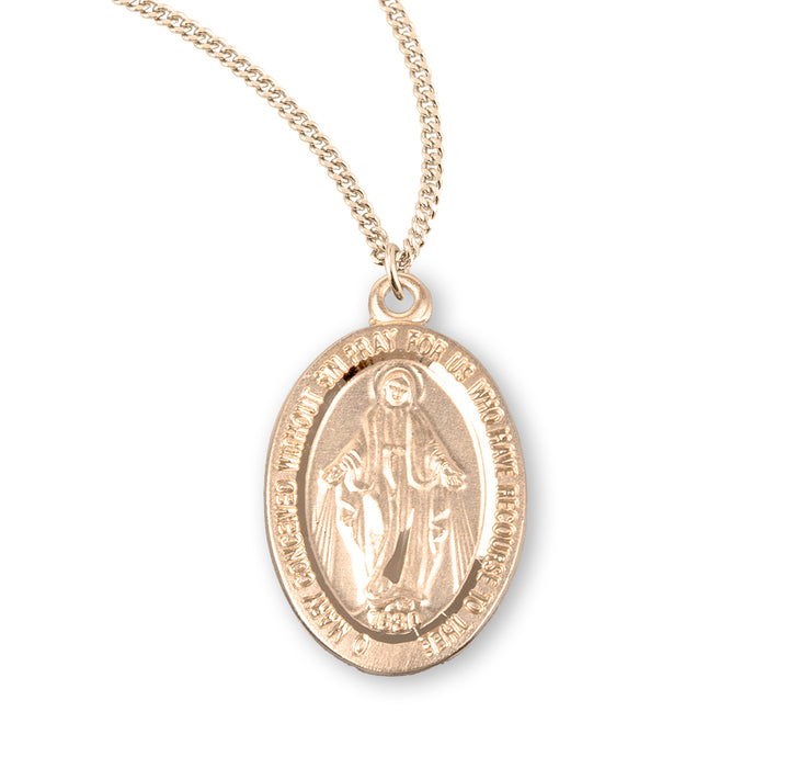 Gold Over Sterling Silver Miraculous Medal - GS111618