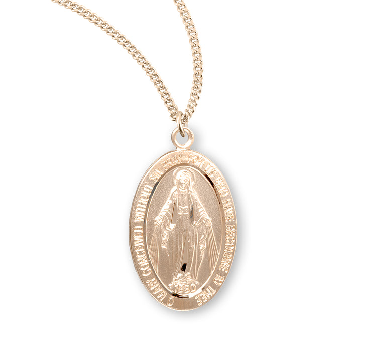Gold Over Sterling Silver Miraculous Medal - GS111820