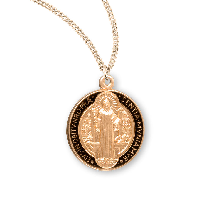 Saint Benedict Jubilee Gold Over Sterling Silver Medal - GS1680BK18