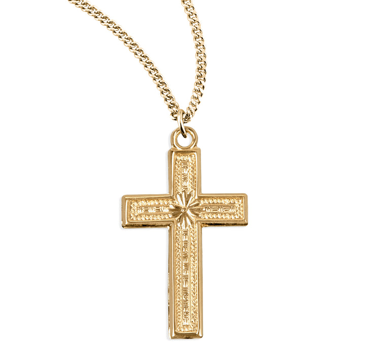 Gold Over Sterling Silver Cross - GS175718