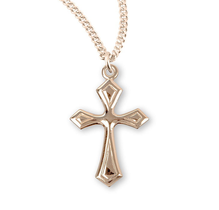 Gold Over Sterling Silver Cross - GS177418