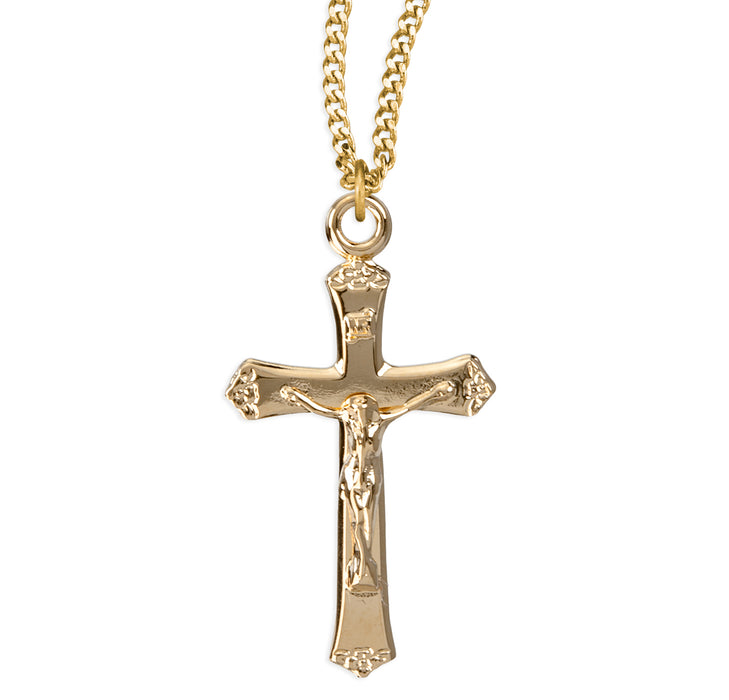 Gold Over Sterling Silver Crucifix - GS185018