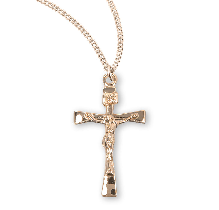 Gold Over Sterling Silver Narrow Crucifix - GS185418