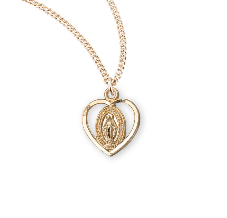 Gold Over Sterling Silver Miraculous Medal - GS316018
