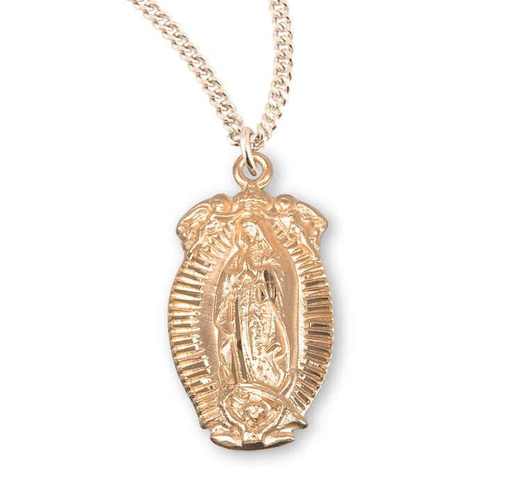 Gold Over Sterling Silver Our Lady of Guadalupe Medal - GS356718