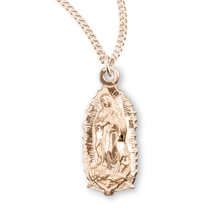 Our Lady of Guadalupe Gold Over Sterling Silver Medal - GS358118