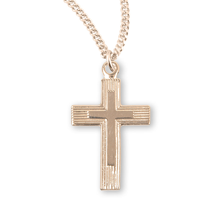 Gold Over Sterling Silver Cross - GS370218