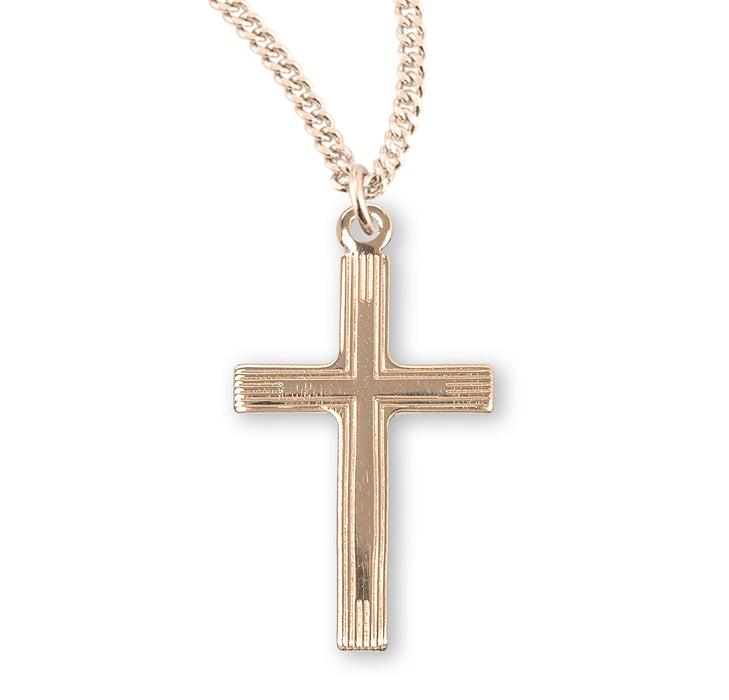 Gold Over Sterling Silver Cross - GS370318