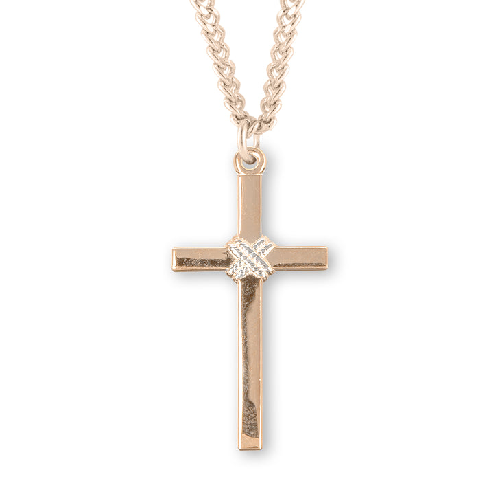 Two-Tone Gold Over Sterling Silver Cross - GS3715TT24
