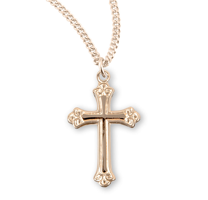 Gold Over Sterling Silver Cross - GS375918