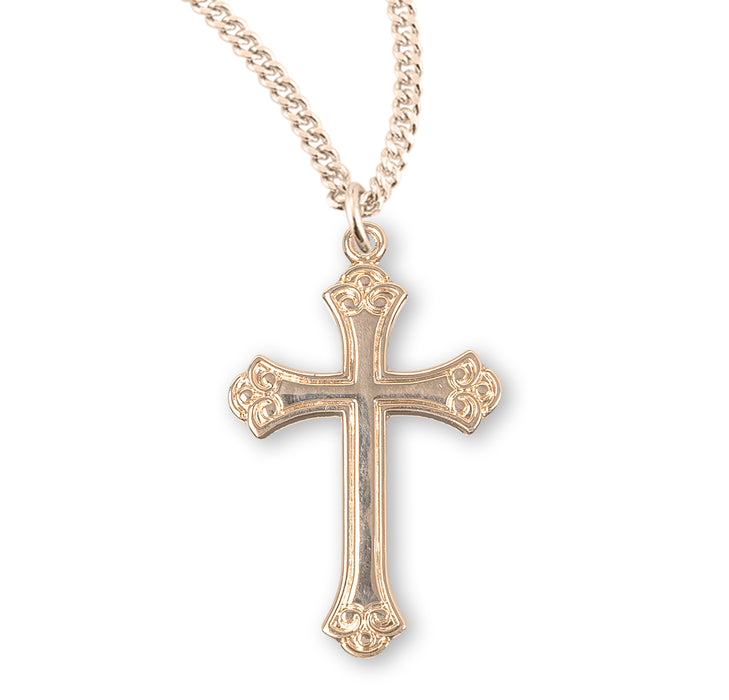 Gold Over Sterling Silver Cross - GS379418